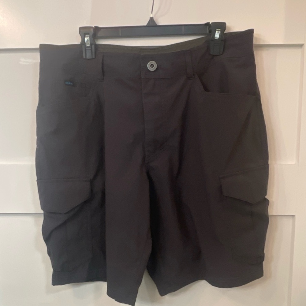 Kuhl Renegade Cargo Shorts Mens 36 Gray Nylon Hiking Outdoor Pockets